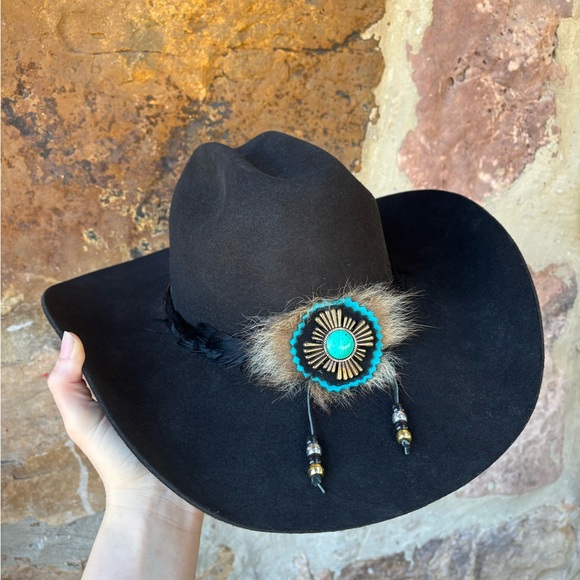 New Large Lainey Wilson Charlie 1 Horse Country Flare Black felt hat